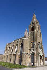 cte摄影照片_Eglise Notre Dame de Bon Secours 教堂，阿尔巴特海岸，上 -