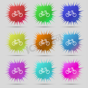 自行车图标标志。