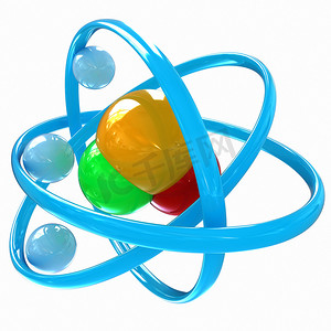 氢分子摄影照片_水分子的 3d 插图