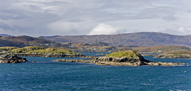 苏格兰岛上的沿海景观