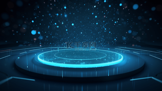 科技圆环背景背景图片_蓝色商务科技圆环背景4