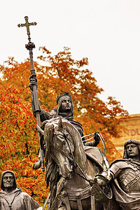 伊莎贝拉女王雕像进入格拉纳达 1492 年西班牙马德里