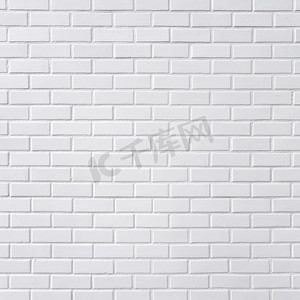 白色砖墙摄影照片_白色砖墙