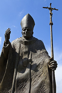 波兰苏瓦乌基的教皇约翰·保罗二世雕像