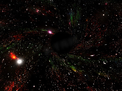黑洞星空摄影照片_黑洞