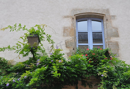漂亮的窗户，法国罗什福尔昂特雷。
