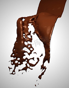 乳汁摄影照片_融化的巧克力流