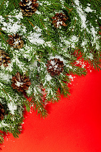 雪花新年摄影照片_圣诞节背景。