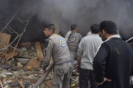 大马士革摄影照片_叙利亚：大马士革东部爆炸造成10人死亡、数十人受伤