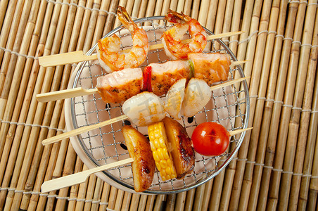 日式海鲜蔬菜串