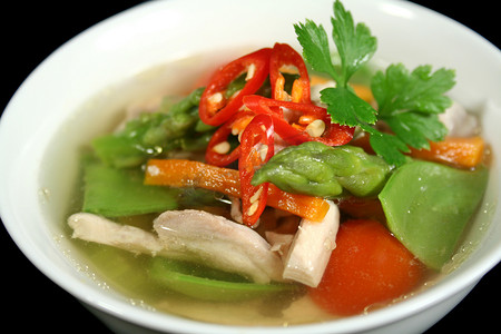 低碳水化合物鸡肉蔬菜汤2