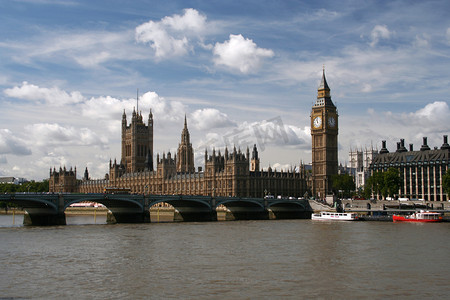 英国大本钟摄影照片_议会大厦和大本钟