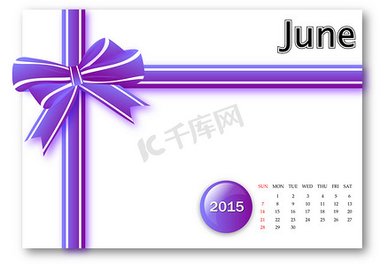 2015 年 6 月 - 日历系列