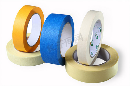 粘性胶带，胶带，单涂层，彩色胶带纸，黄色；