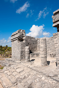墨西哥尤卡坦半岛图卢姆玛雅遗址。