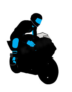 男性运动骑自行车的人插画剪影