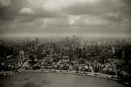 大气全球摄影照片_城市里的雾霾