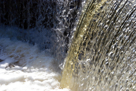 瀑布水流摄影照片_瀑布水流片段。