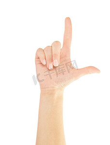 拳头指向摄影照片_手指指向、触摸或按隔离在白色。