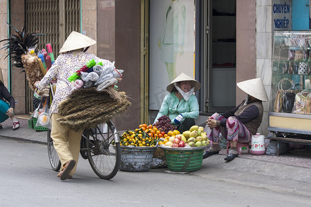 越南胡志明市，11 月 3 日：胡志明市街头小贩