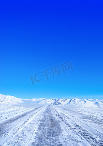 圆滑摄影照片_冬天的路