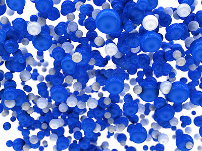 白色抽象蓝色和白色球