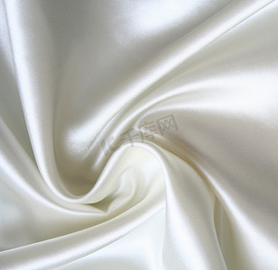 作为背景的光滑优雅的白色丝绸