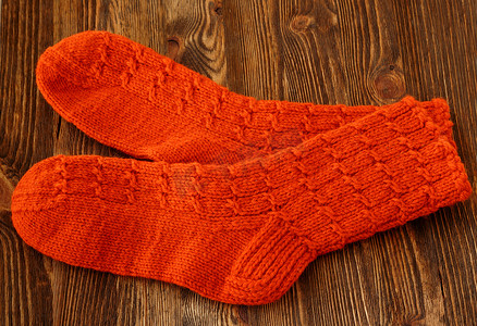 羊毛袜 橙色