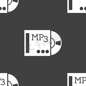 MP3 播放器图标标志。