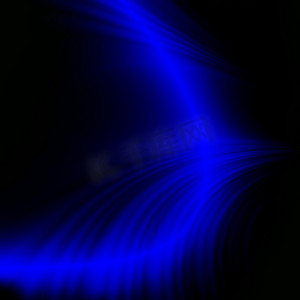 平滑和模糊的蓝色抽象波
