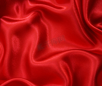 光滑的红丝绸作为背景