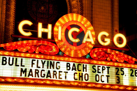 芝加哥剧院霓虹灯
