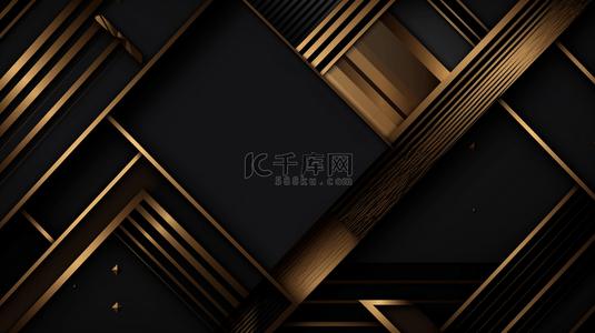 暗色线条背景图片_金色圆形框架，带丝带元素和闪光灯效果装饰，有强光和散射光束。