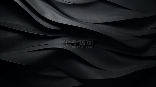 黑色纸张波浪形层和圆形背景