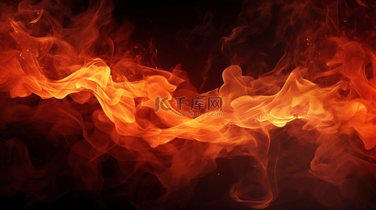 燃烧释放的烟背景图片_橙色燃烧的火焰简约背景6