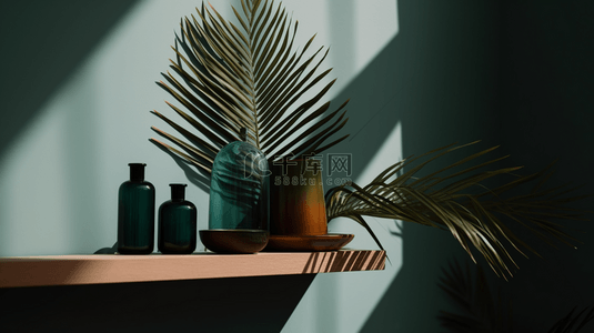 棕榈背景背景图片_植物产品背景，棕榈叶子