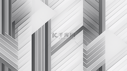 创意几何海报背景背景图片_抽象的现代白色与灰色渐变几何图案背景。