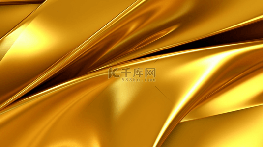 黄金色金属背景，具有抛光、刷纹纹理，供设计使用。