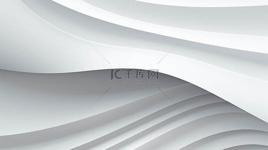 白色未来主义建筑线条纹理质感，3D渲染。