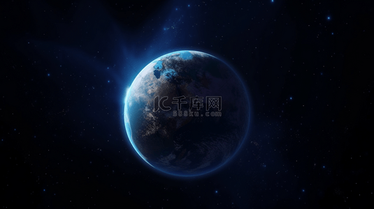 地球宇宙背景背景图片_蓝色科技感地球星球宇宙背景1