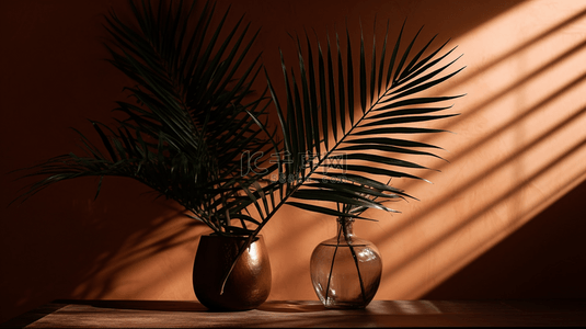 植物产品背景，棕榈叶子