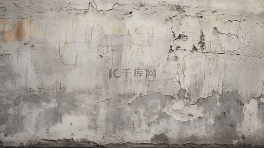 破旧的白色自然水泥或石材老纹理，作为复古图案墙的背景。