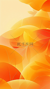 银杏叶子背景图片_橙色秋天抽象银杏叶背景