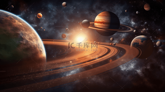 太空中的行星星球