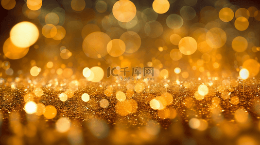 金色夜景背景图片_带有bokeh光的抽象背景