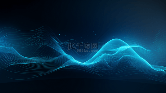 科技简约曲线背景图片_蓝色商务科技感曲线简约大气背景12