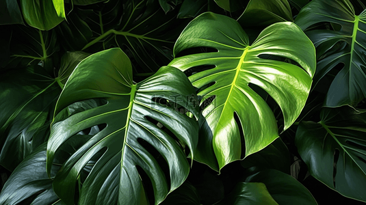 金色热带植物背景图片_热带叶子特写近距离雨林地区