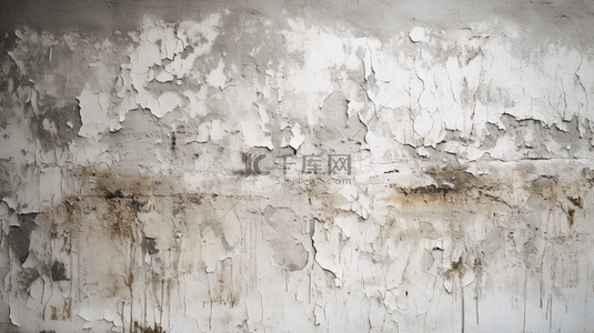 天然水泥或石头的粗糙白色背景，作为复古图案墙的老纹理。概念墙幅，颓废、材料或建筑。