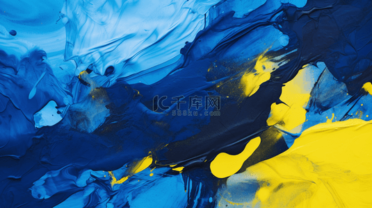 抽象的蓝色水彩背景图片_抽象的粉彩油画质地背景。