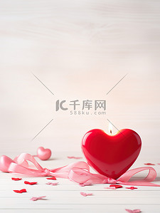 爱心浪漫的礼盒情人节背景粉色蜡烛16